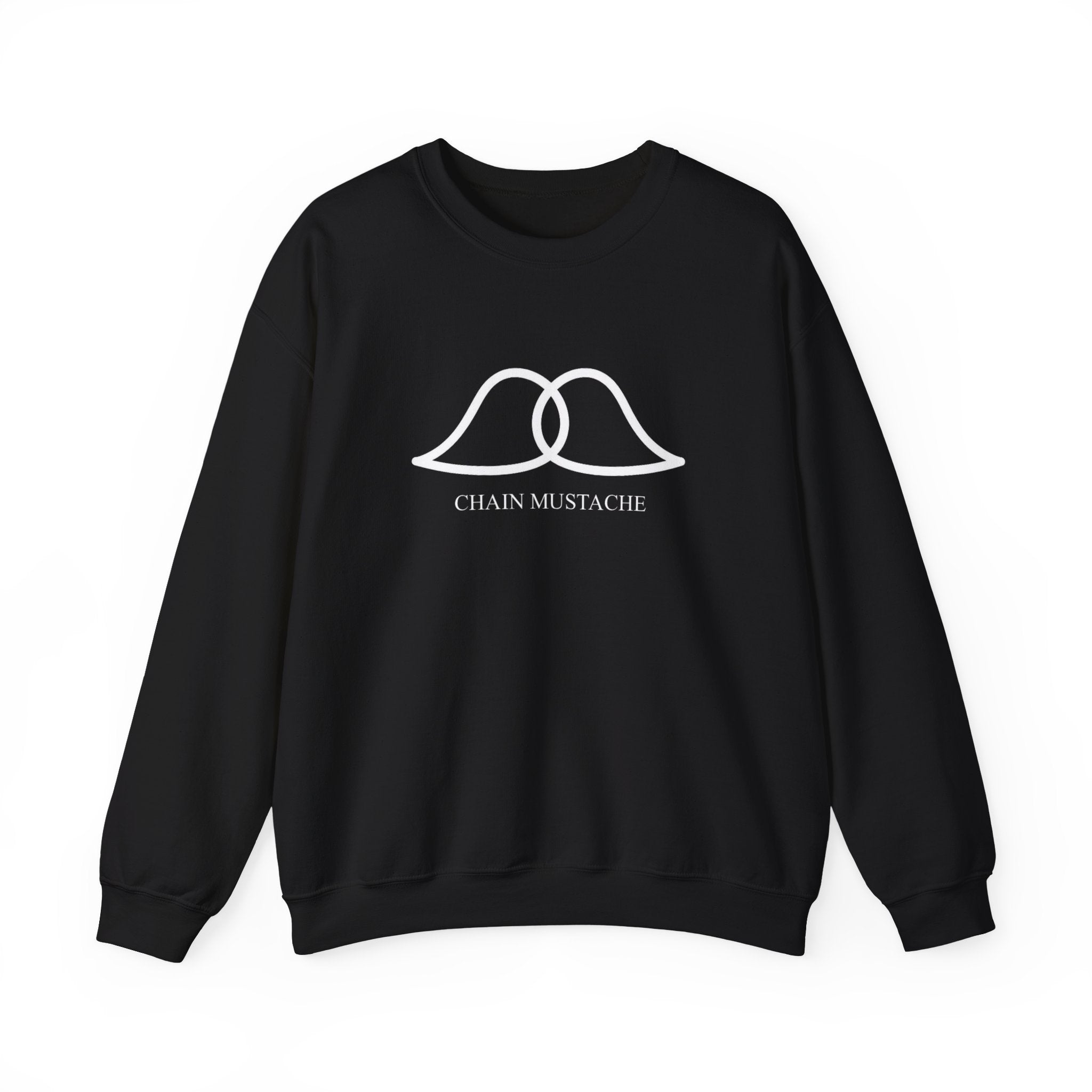 Chain Mustache Whimsical Mustache Sweatshirt, Funny Gift, Unisex Crewneck, Casual Wear, Birthday Gift, Cozy Layer, Vintage Style