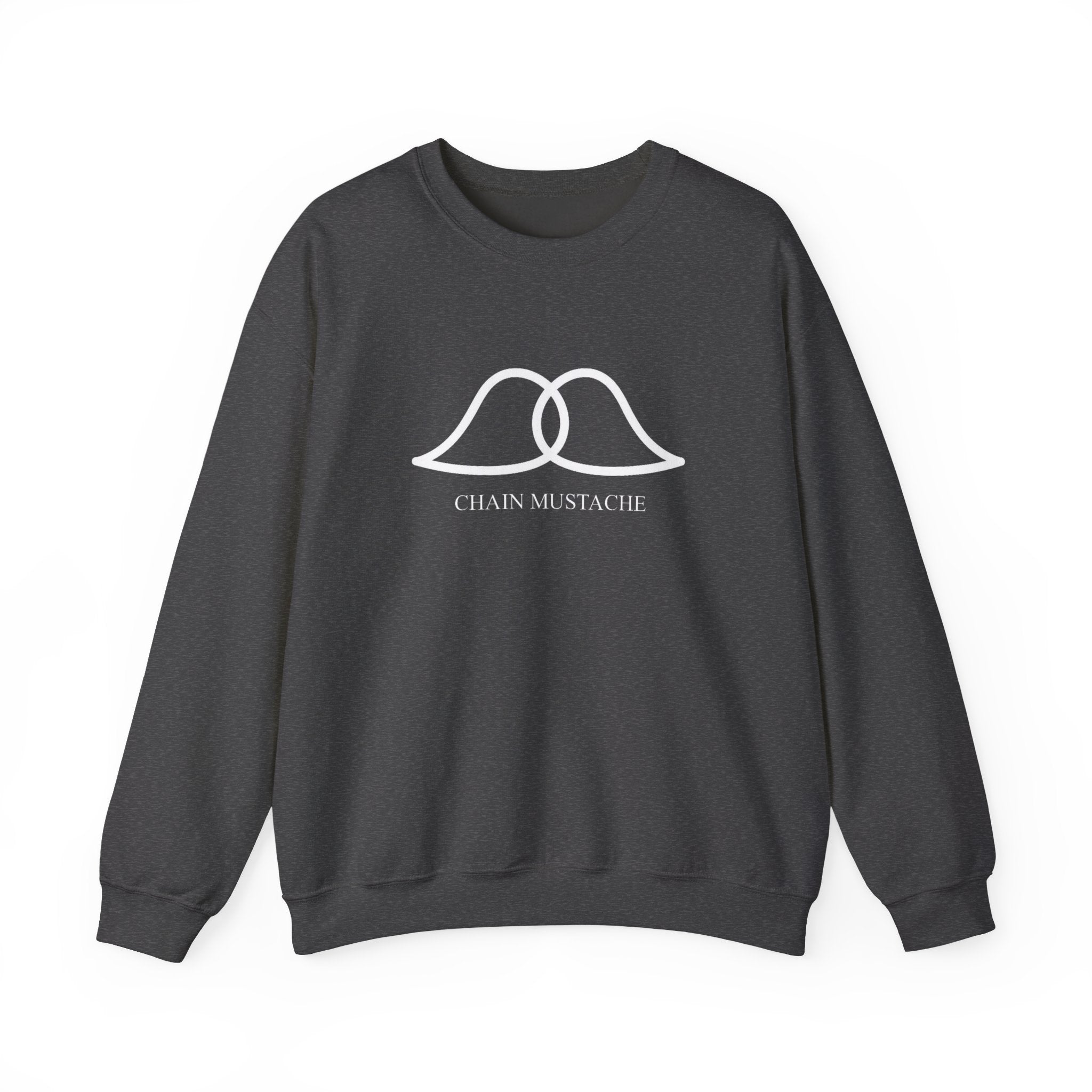 Chain Mustache Whimsical Mustache Sweatshirt, Funny Gift, Unisex Crewneck, Casual Wear, Birthday Gift, Cozy Layer, Vintage Style