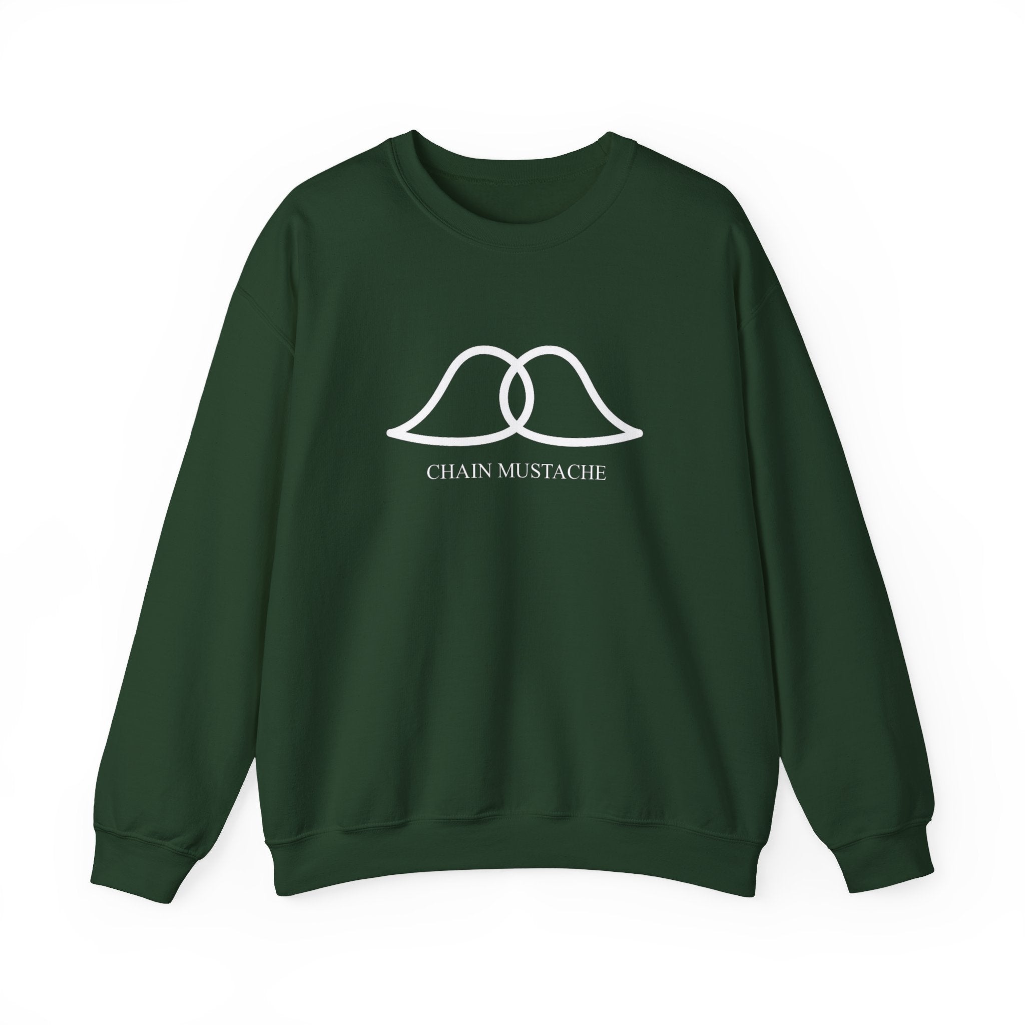Chain Mustache Whimsical Mustache Sweatshirt, Funny Gift, Unisex Crewneck, Casual Wear, Birthday Gift, Cozy Layer, Vintage Style