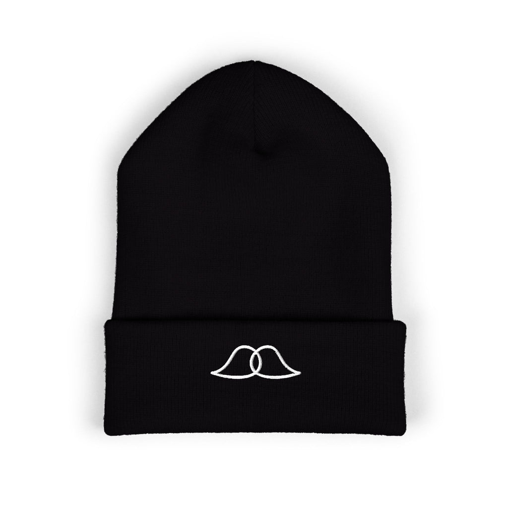 Chain mustache dark beanie winter cap