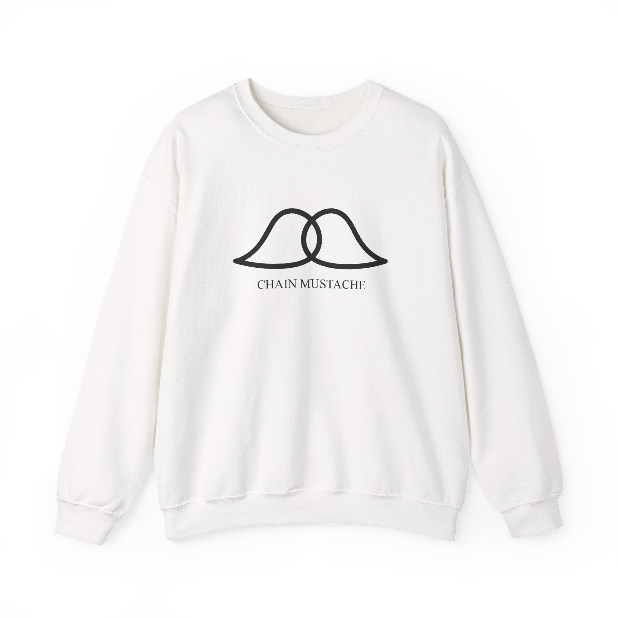 Chain Mustache Whimsical Mustache Sweatshirt, Funny Gift, Unisex Crewneck, Casual Wear, Birthday Gift, Cozy Layer, Vintage Style